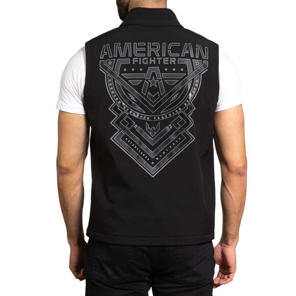 American Fighter Men's Jacket Softshell Vest Bay View - Picture 2 of 7